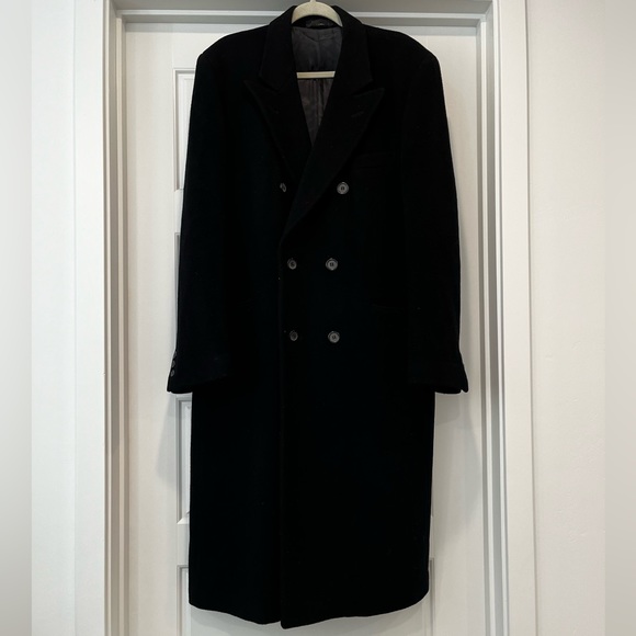 Wool Cashmere Coat in Black by J.G. Hook - Picture 2 of 12